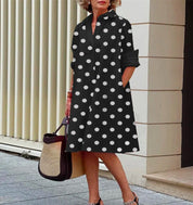 Laraine - Robe maxi avec volants et manches bouffantes