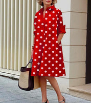 Laraine - Robe maxi avec volants et manches bouffantes