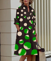 Laraine - Robe maxi avec volants et manches bouffantes