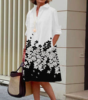 Laraine - Robe maxi avec volants et manches bouffantes