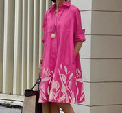 Laraine - Robe maxi avec volants et manches bouffantes