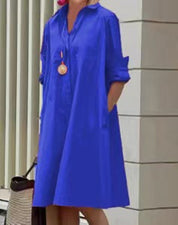 Laraine - Robe maxi avec volants et manches bouffantes