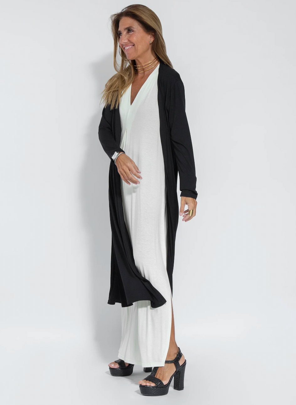Maxi Dress with Vest and V-Neck for Women