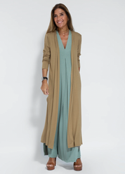Maxi Dress with Vest and V-Neck for Women