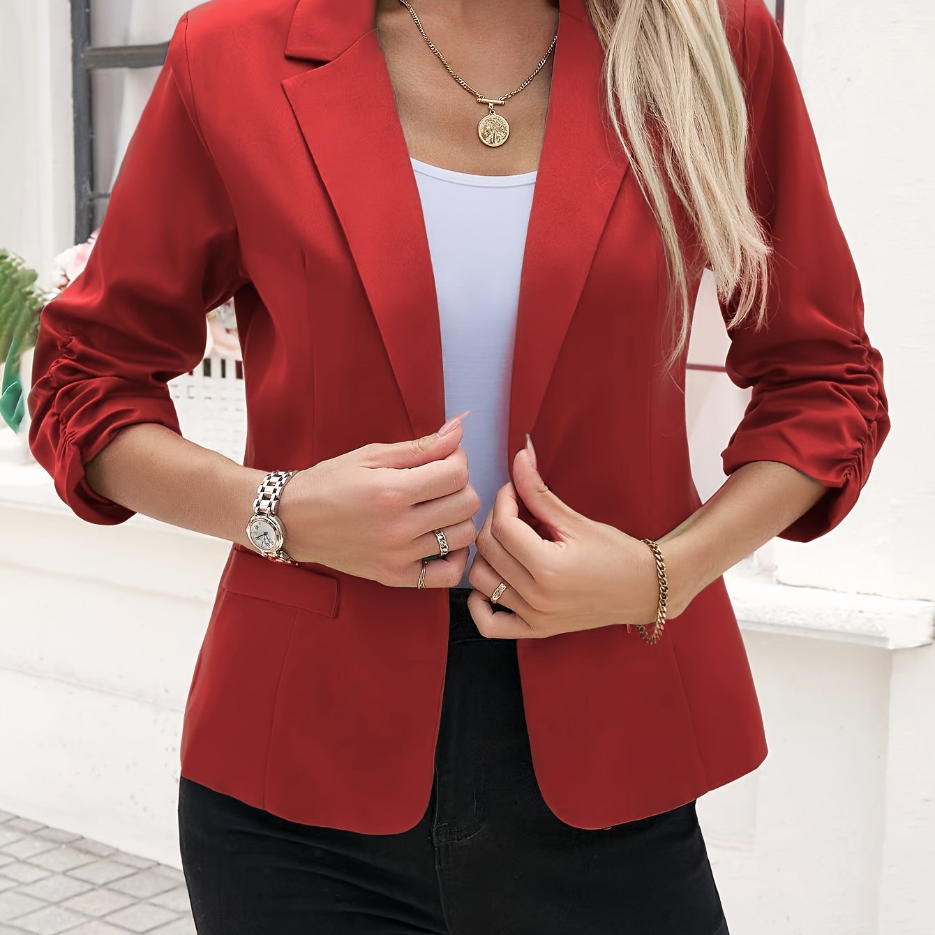 Fenna - Gekleurde Blazer met enkele knoop
