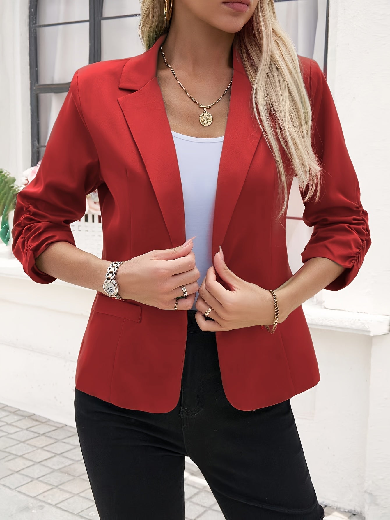 Fenna - Gekleurde Blazer met enkele knoop