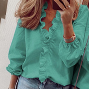 Blouse Dames | Volant kraag & Elegante Uitstraling