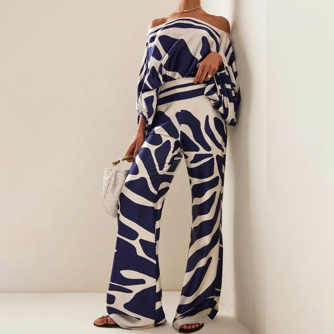 Elegante Off Shoulder Party Jumpsuit met Wijde Pijpen voor Dames