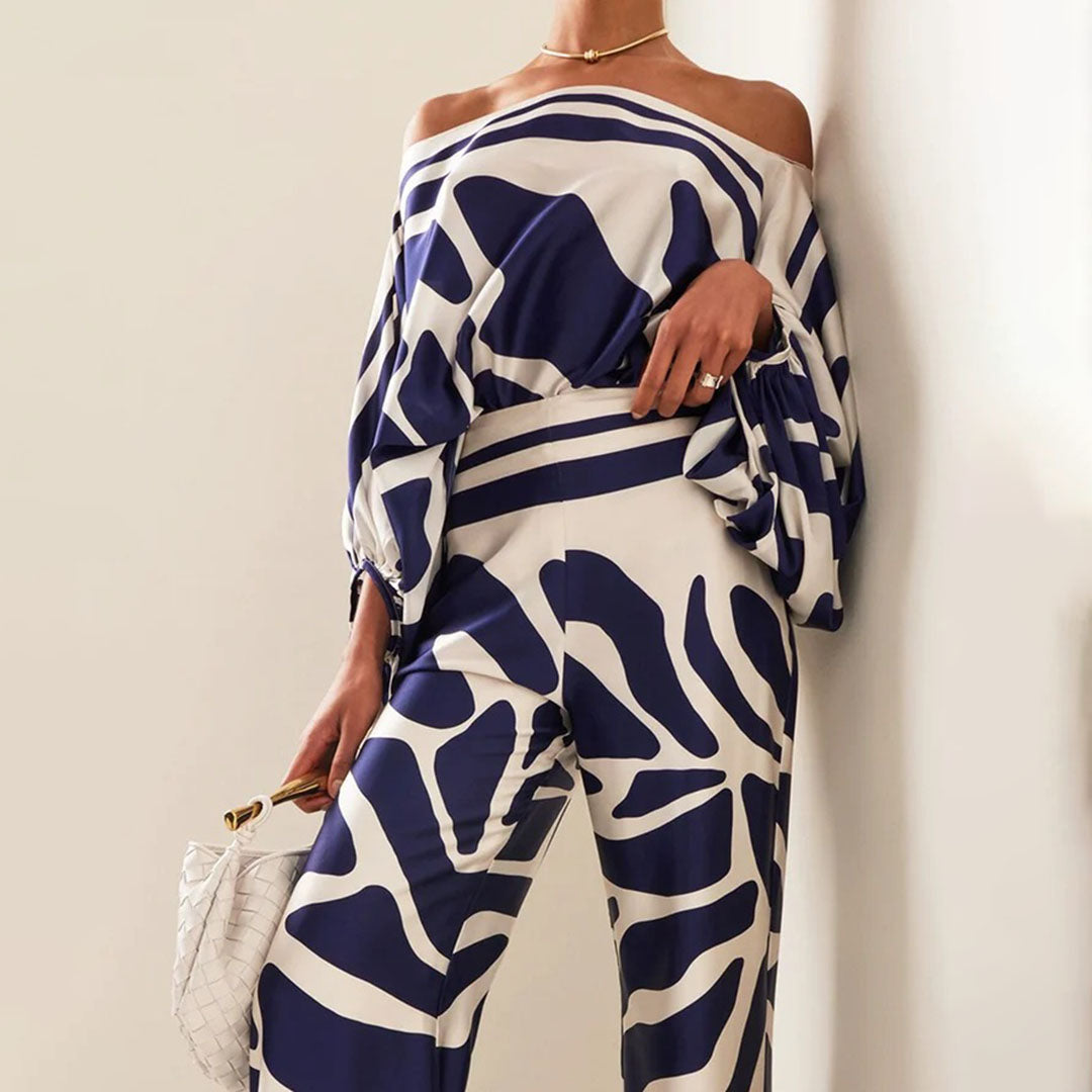 Elegante Off Shoulder Party Jumpsuit met Wijde Pijpen voor Dames