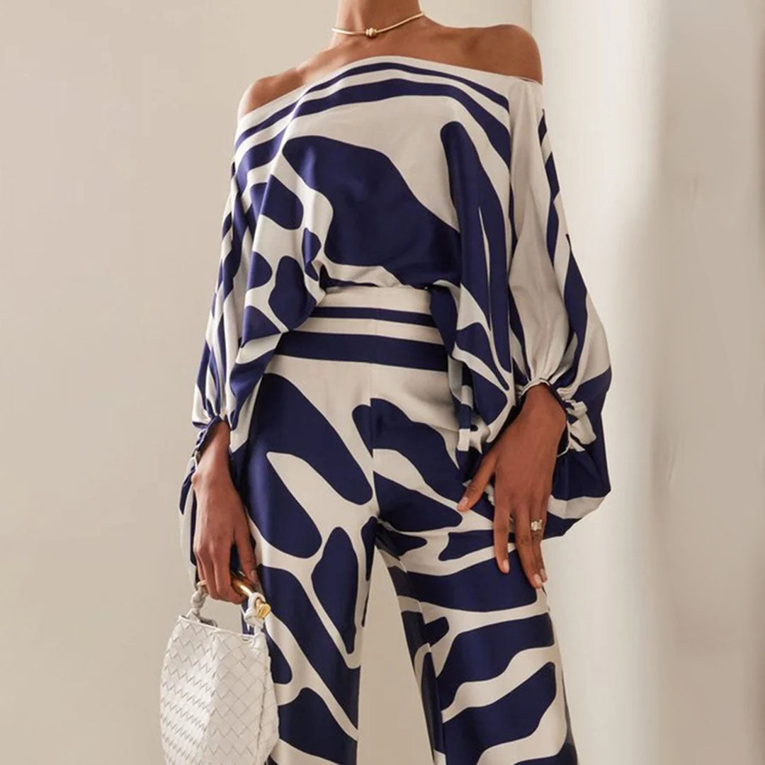 Elegante Off Shoulder Party Jumpsuit met Wijde Pijpen voor Dames