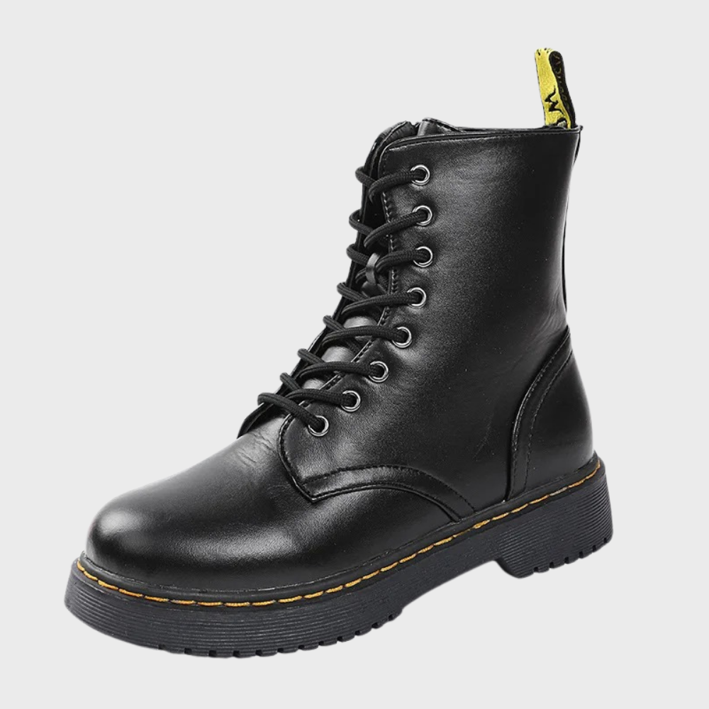 Dames Enkelhoge Combat Laarzen met Rits en Anti Slip Zool