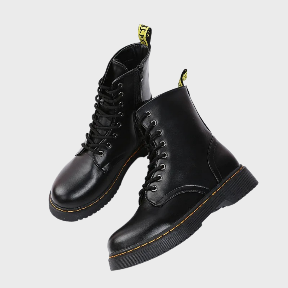 Dames Enkelhoge Combat Laarzen met Rits en Anti Slip Zool