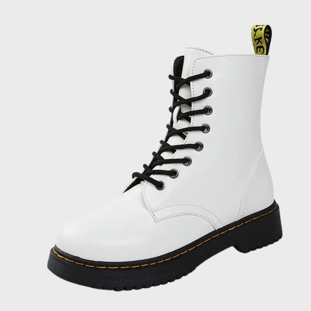 Dames Enkelhoge Combat Laarzen met Rits en Anti Slip Zool