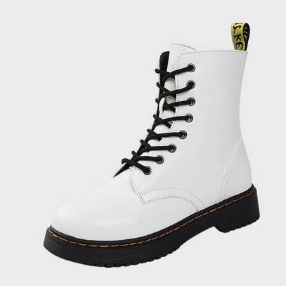 Dames Enkelhoge Combat Laarzen met Rits en Anti Slip Zool