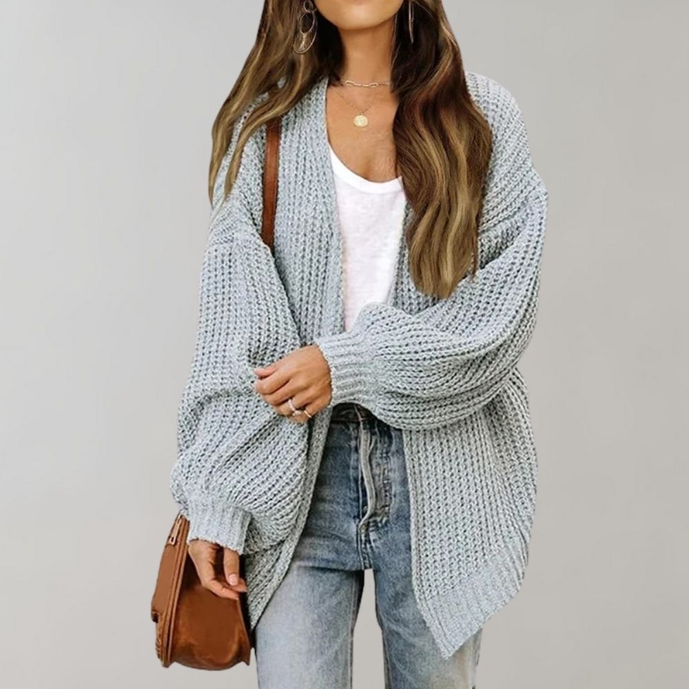 Gilet ouvert épais tricoté pour femmes Oversize et chaud