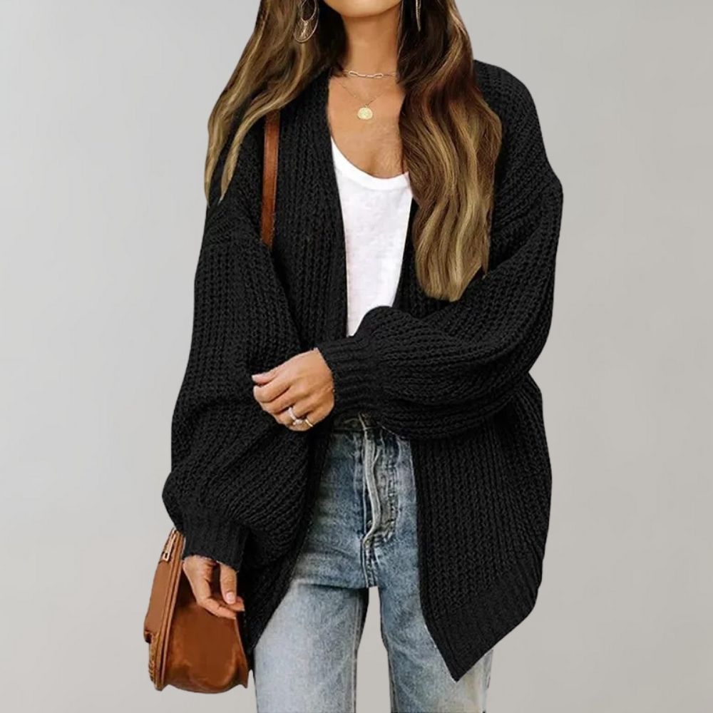 Gilet ouvert épais tricoté pour femmes Oversize et chaud