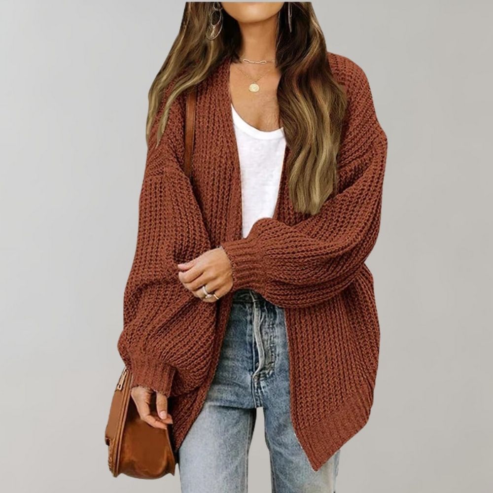 Thick Knitted Open Cardigan for Women Oversized and Warm
