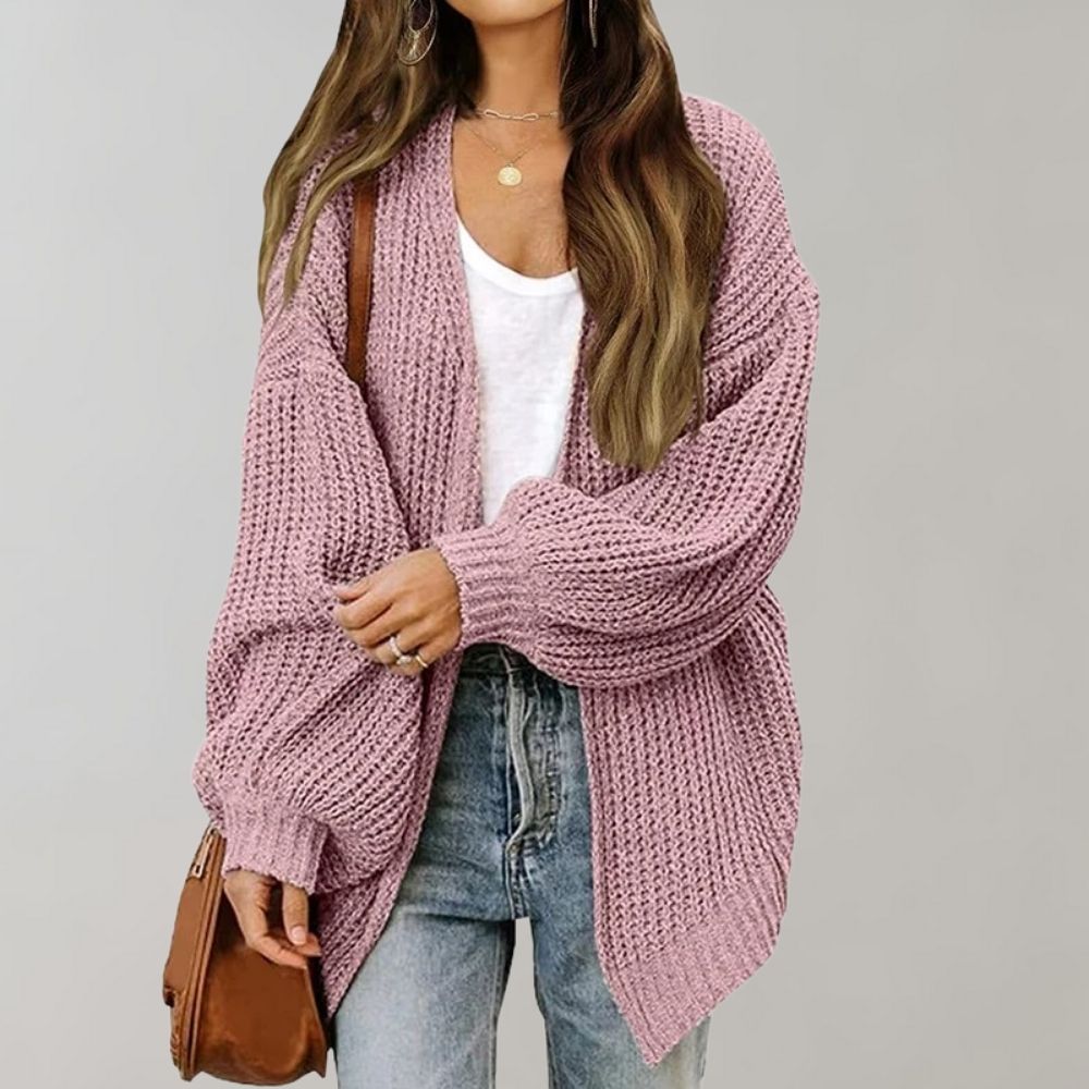 Gilet ouvert épais tricoté pour femmes Oversize et chaud