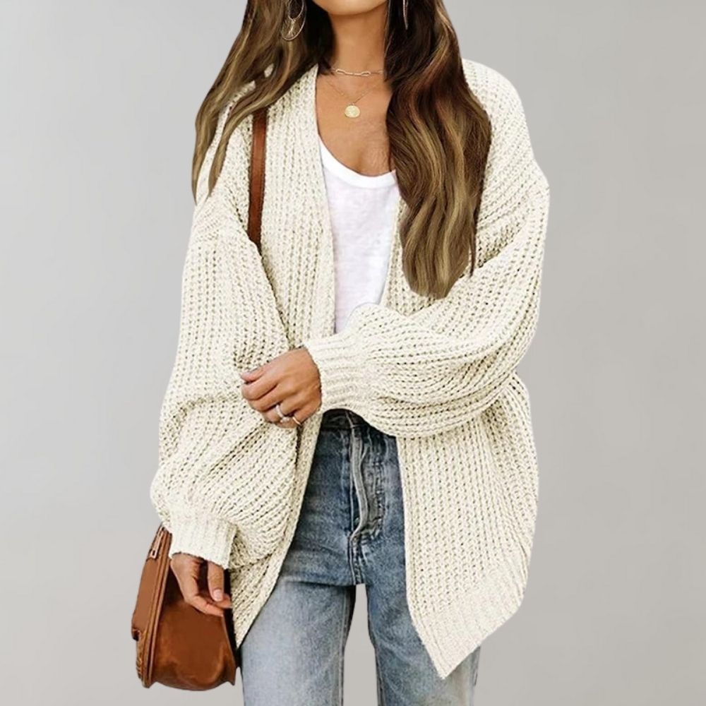 Gilet ouvert épais tricoté pour femmes Oversize et chaud