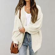 Gilet ouvert épais tricoté pour femmes Oversize et chaud