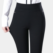 Elegante Stretch Broek Met Hoge Taille En Slim Fit