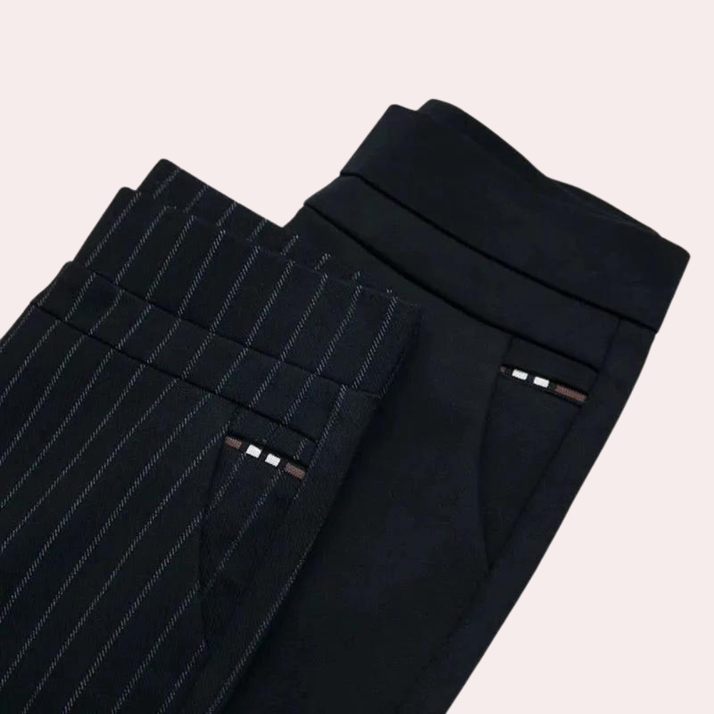 Elegante Stretch Broek Met Hoge Taille En Slim Fit