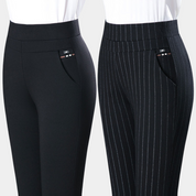 Elegante Stretch Broek Met Hoge Taille En Slim Fit