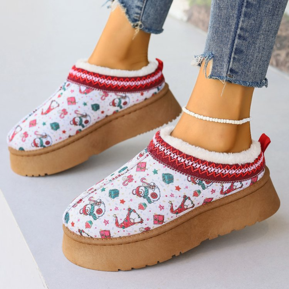 Winter Slippers Dames met Bont Voering en Dikke Zool