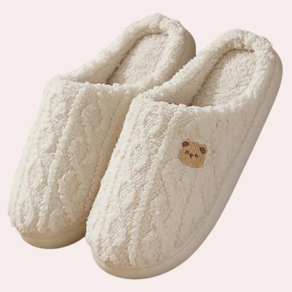 Chaussons d'hiver chauds pour femmes avec semelle douce