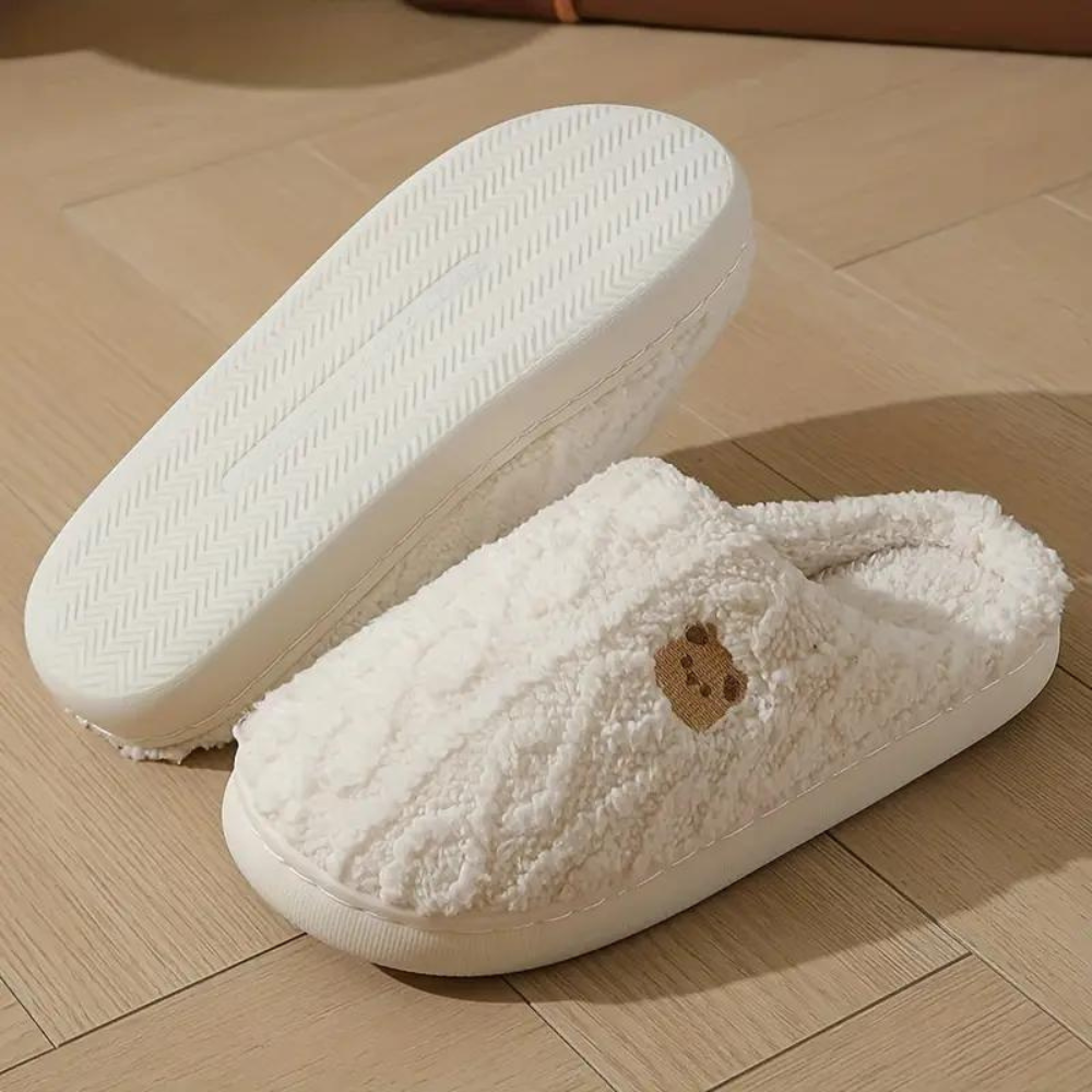 Chaussons d'hiver chauds pour femmes avec semelle douce