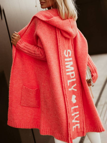 Oversized Cardigan met Capuchon