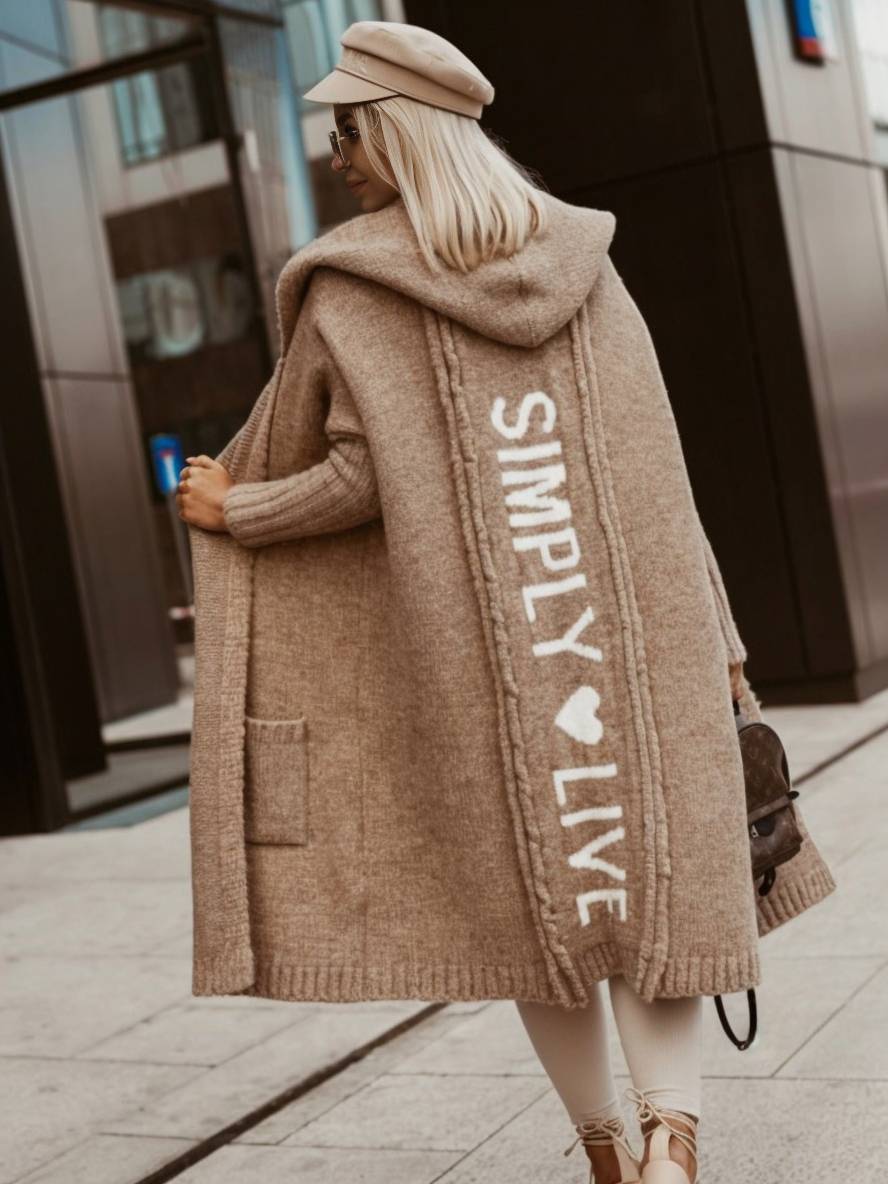 Oversized Cardigan met Capuchon