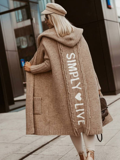 Oversized Cardigan met Capuchon