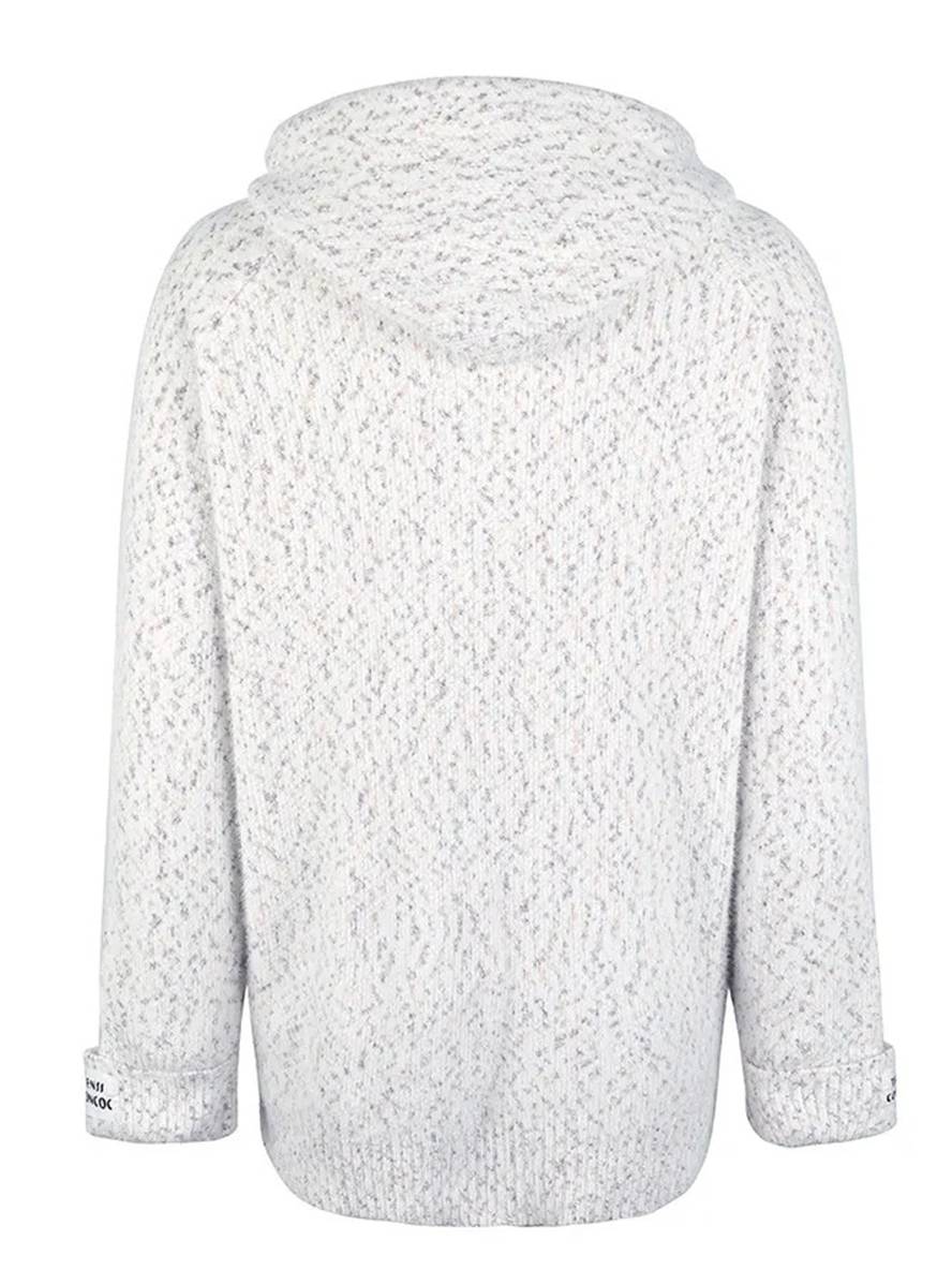 Zacht Gebreid Vest Met Hoodie En Rits Voor Vrouwen