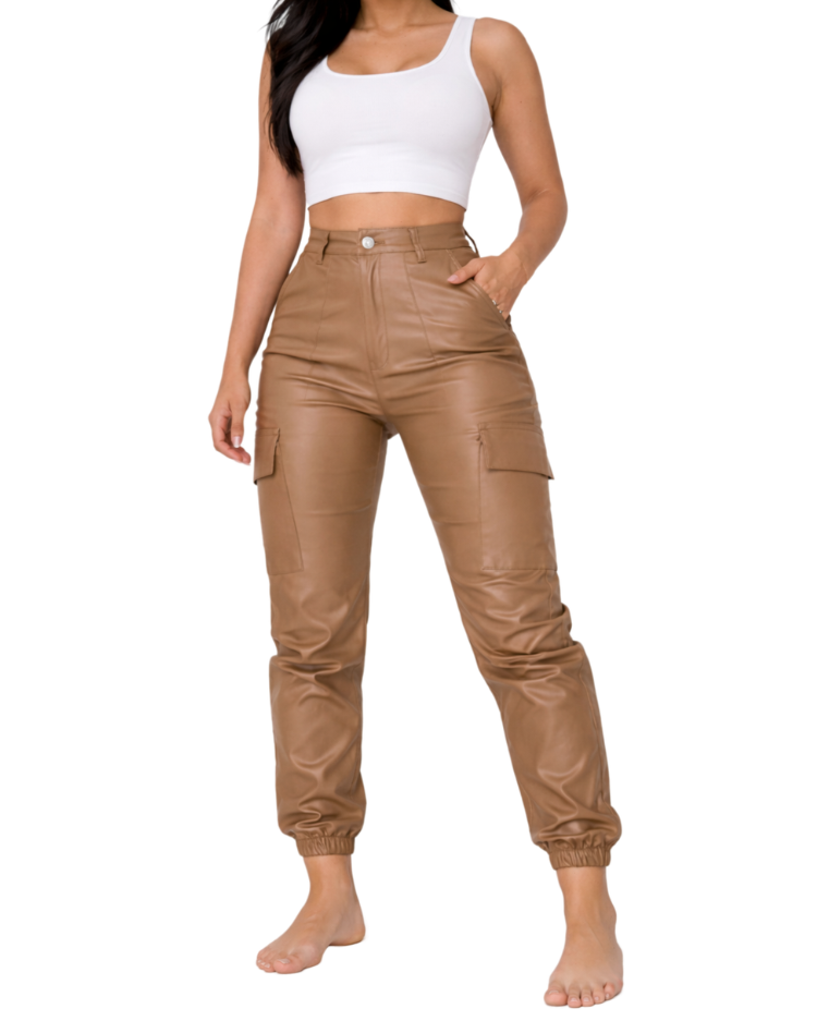 Cargo Broek Met Hoge Taille En Skinny Pasvorm