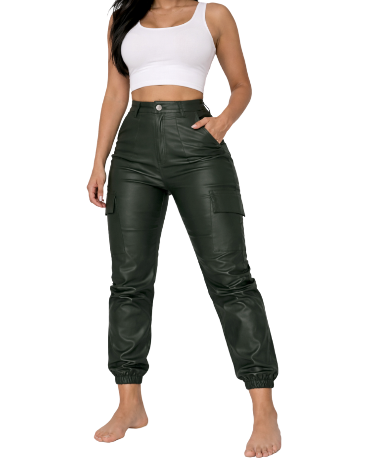 Cargo Broek Met Hoge Taille En Skinny Pasvorm