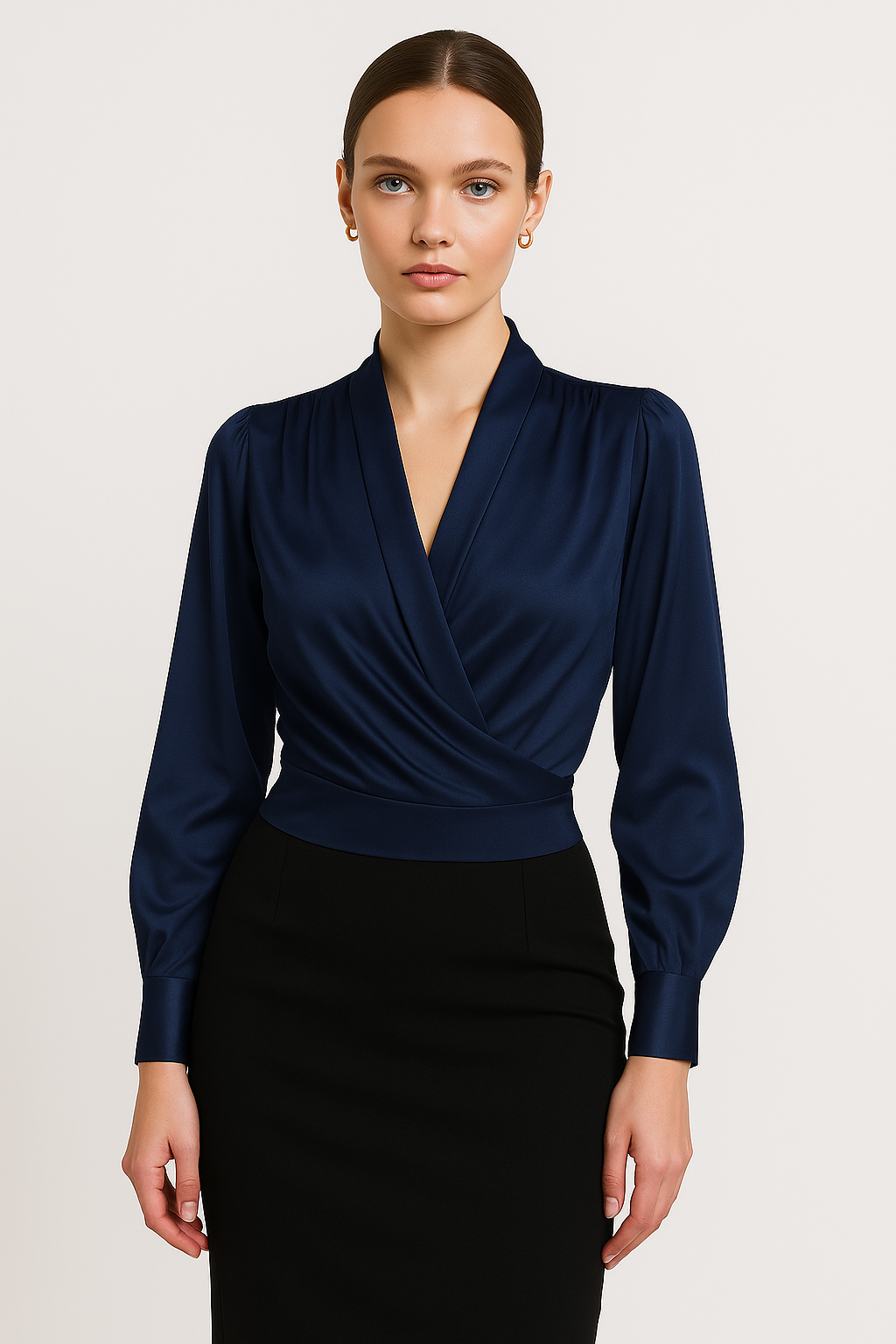 Lola - Satijnen blouse met elegante uitstraling