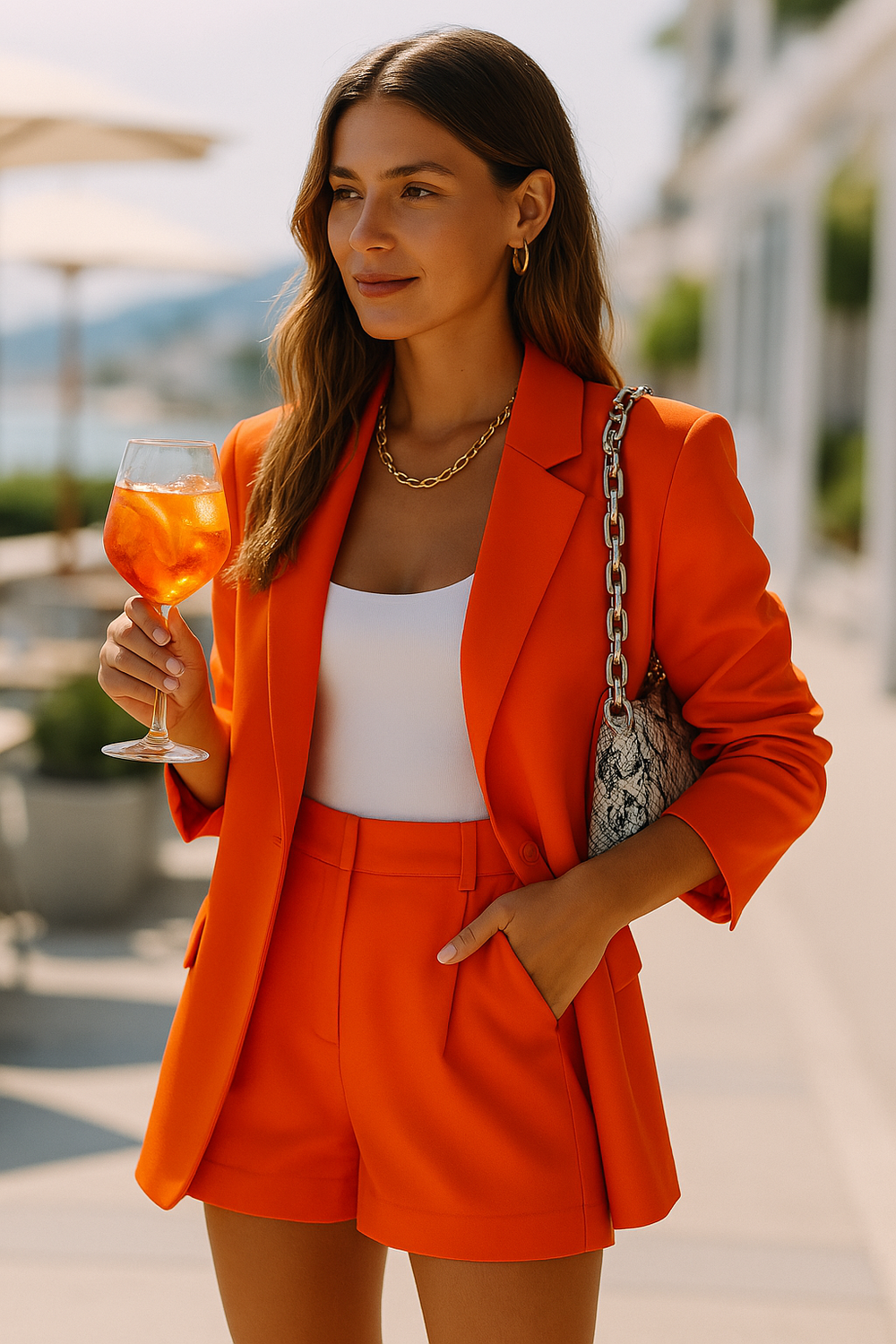 Salma - Zomerse blazer en shorts set
