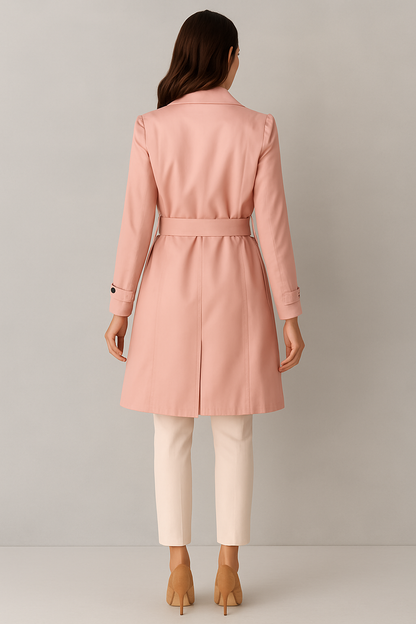 Dames Elegante Getailleerde Trenchcoat Jas