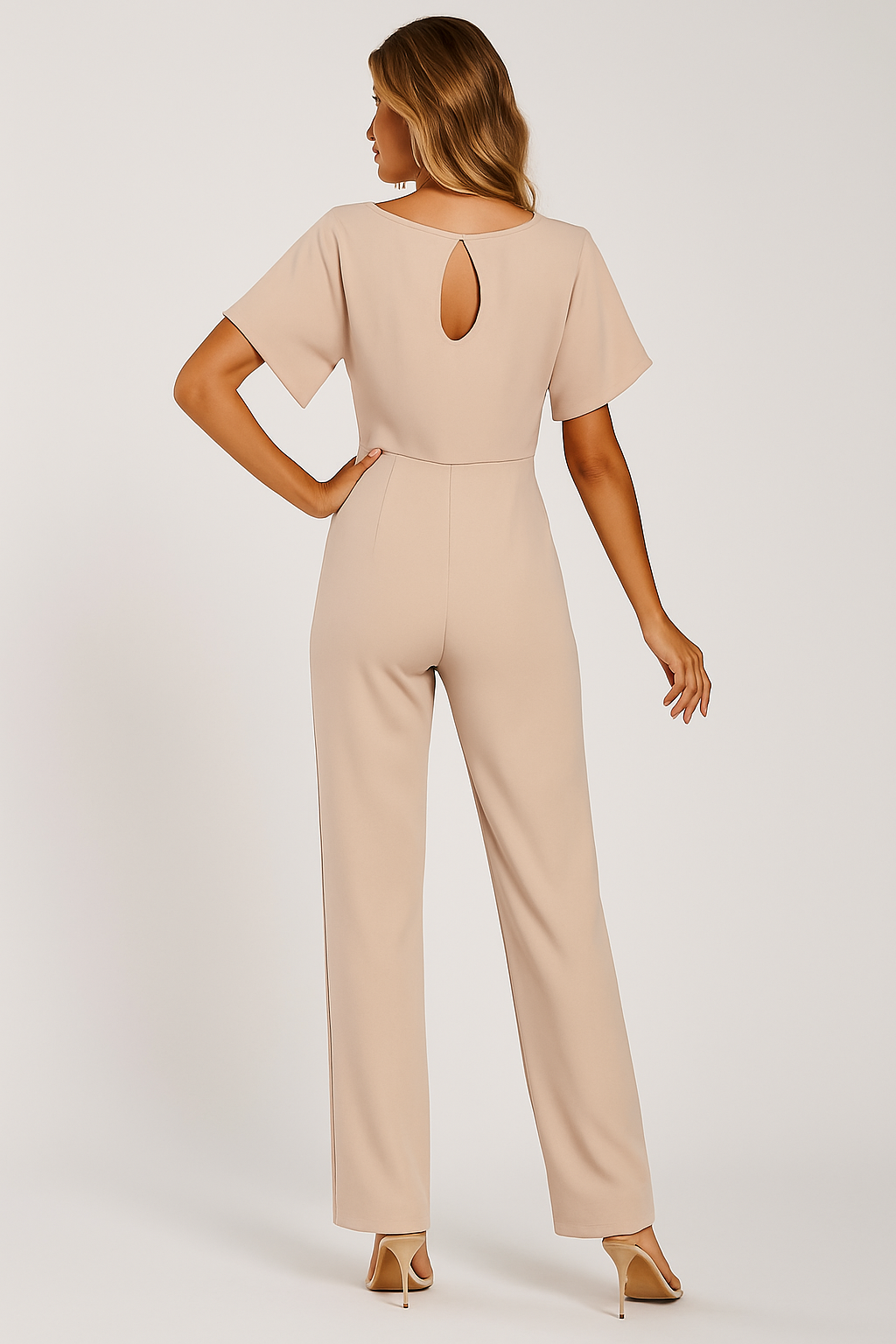 Jinte-Rose - Jumpsuit met strikdetail