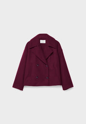 Jitske - Elegancka krótka kurtka peacoat z podwójnym zapięciem na guziki