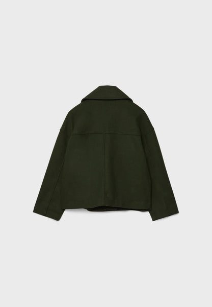 Jitske - Chique Korte Peacoat Jas met Dubbele Knoopsluiting