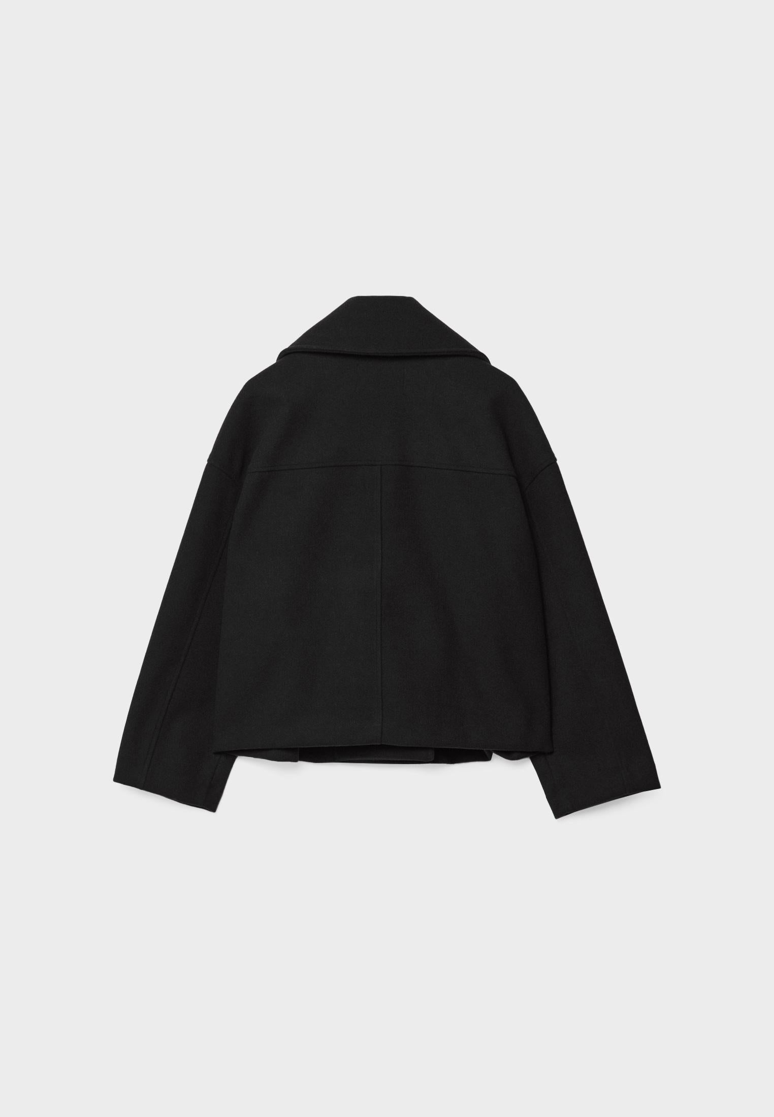 Jitske - Elegancka krótka kurtka peacoat z podwójnym zapięciem na guziki