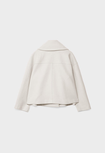 Jitske - Chique Korte Peacoat Jas met Dubbele Knoopsluiting