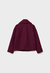 Jitske - Elegancka krótka kurtka peacoat z podwójnym zapięciem na guziki