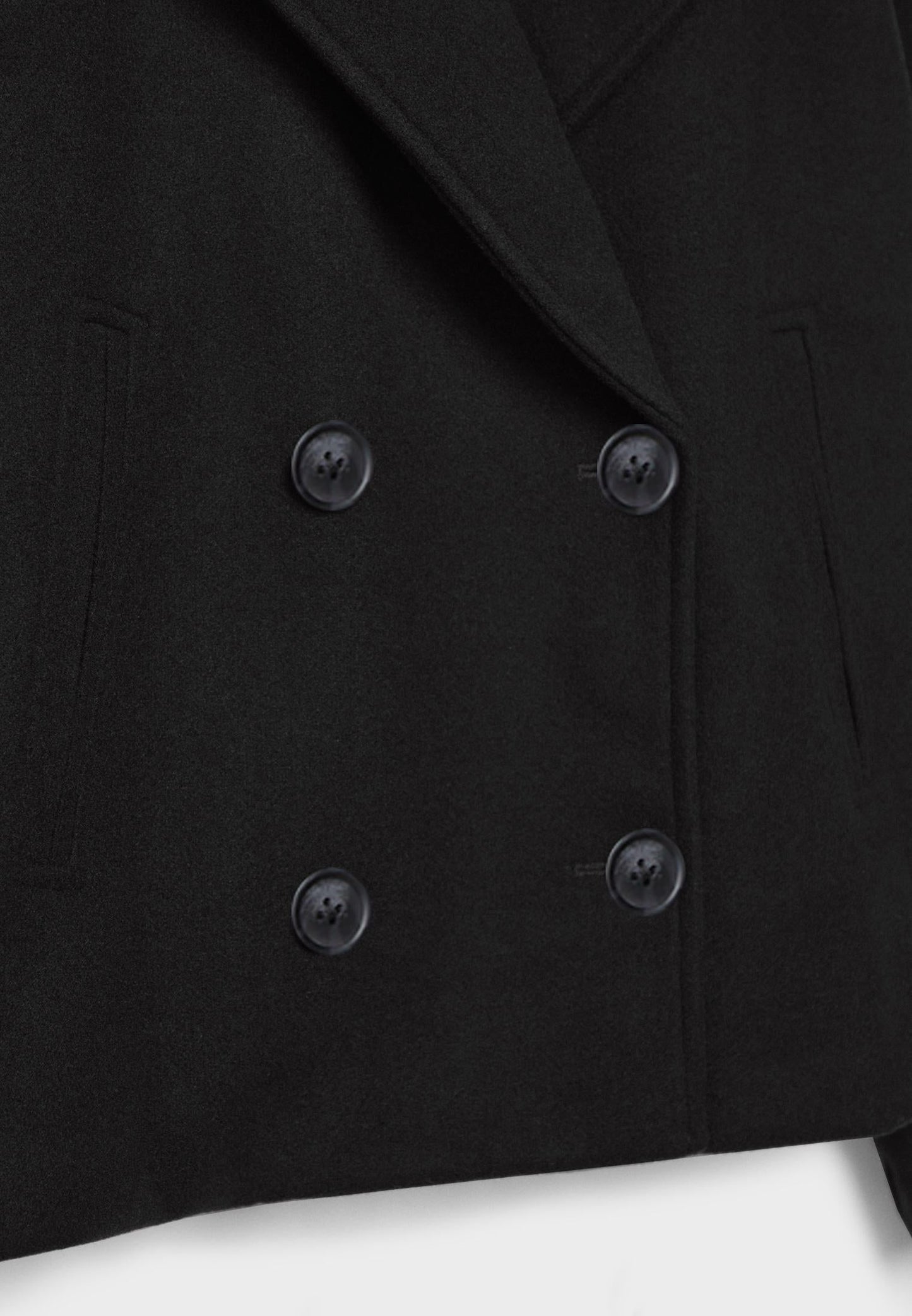 Jitske - Chique Korte Peacoat Jas met Dubbele Knoopsluiting