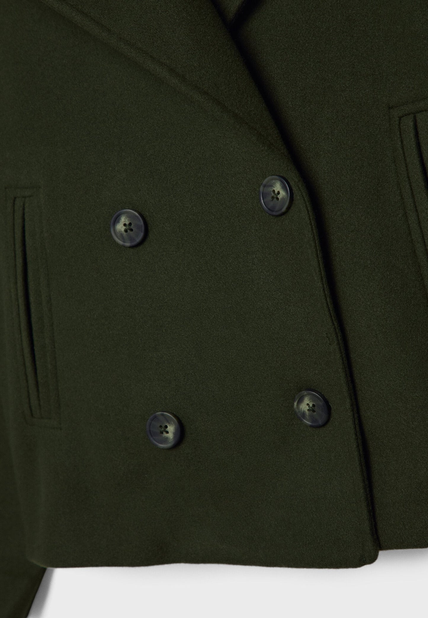 Jitske - Chique Korte Peacoat Jas met Dubbele Knoopsluiting