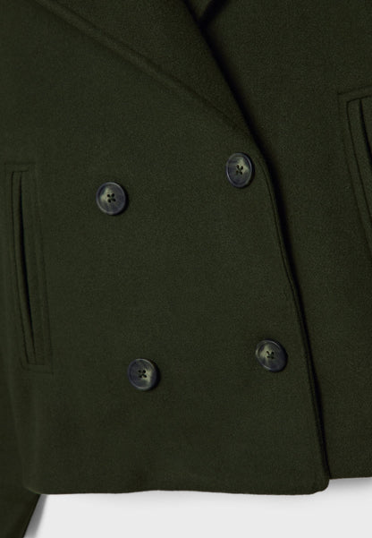 Jitske - Chique Korte Peacoat Jas met Dubbele Knoopsluiting