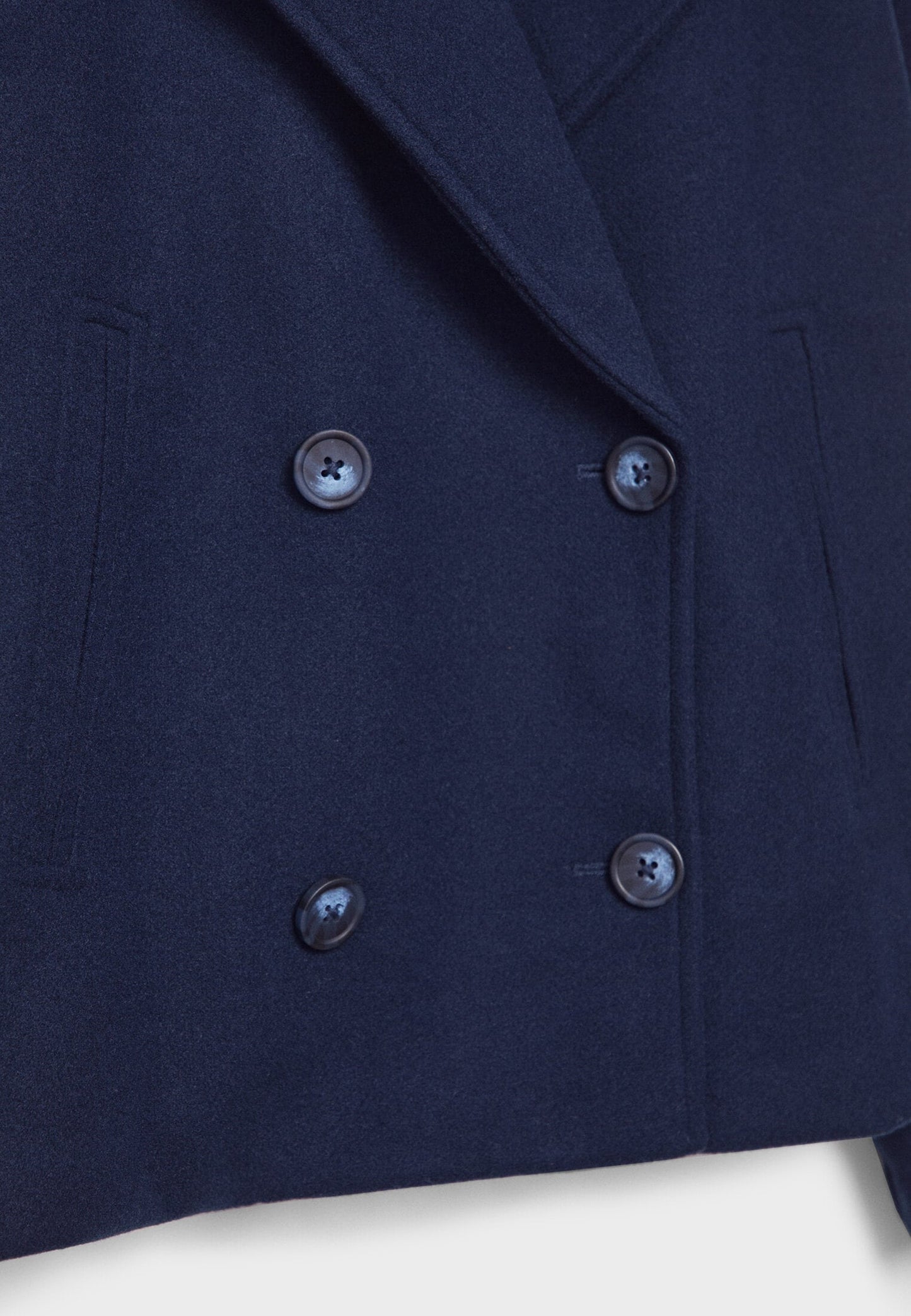 Jitske - Chique Korte Peacoat Jas met Dubbele Knoopsluiting