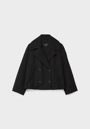 Jitske - Elegancka krótka kurtka peacoat z podwójnym zapięciem na guziki